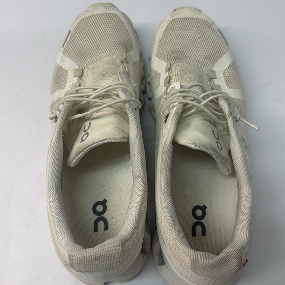 Used On Running White Athletic Shoes women’s size 9.5 - Picture 4 of 5
